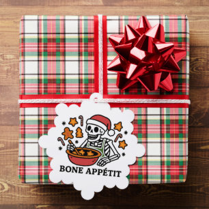 Funny Christmas Skeleton – Cookie Baking Gift Tag Tree Decoration Card