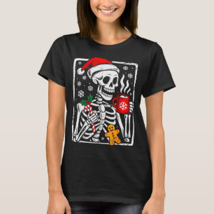 Funny Christmas Skeleton Hot Chocolate Xmas Men Wo T-Shirt