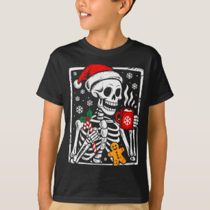 Funny Christmas Skeleton Hot Chocolate Xmas Men Wo T-Shirt