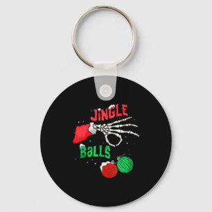 Funny Christmas Skeleton Jingle Funny Xmas Matchin Key Ring