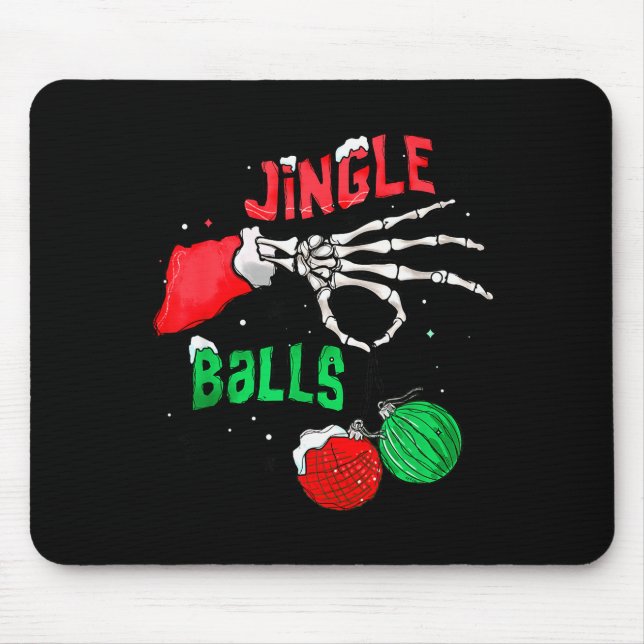 Funny Christmas Skeleton Jingle Funny Xmas Matchin Mouse Mat (Front)