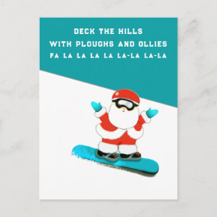 Funny Christmas Ski Holiday Invitation Postcard