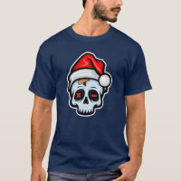 Funny Christmas Skull, Cartoon Style