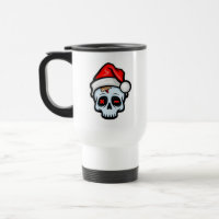 Funny Christmas Skull, Cartoon Style
