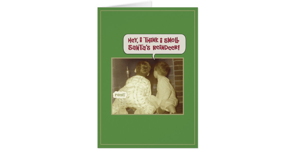 funny christmas smell greeting card zazzle 4 photo christmas card