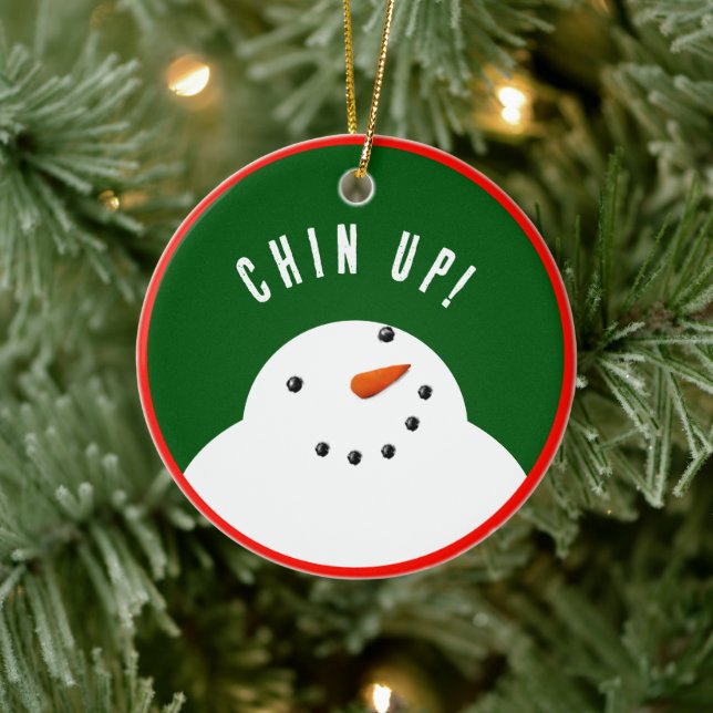 Funny Christmas Snowman Ceramic Tree Decoration (Tree)