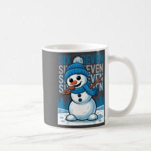 Funny Christmas Snowman Dabbing Xmas Dab Six Seven Coffee Mug