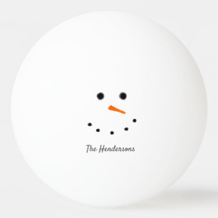 Funny Christmas Snowman Personalised Ping Pong Ball