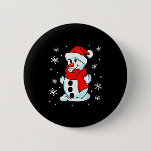 Funny Christmas Snowman Tee Cute Santa Men Women K 6 Cm Round Badge