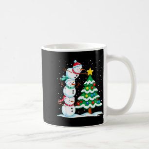 Funny Christmas Snowman Topper Tree Holiday Family Coffee Mug