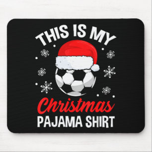 Funny Christmas Soccer Ball Pajama Pj Outfit Men W Mouse Mat