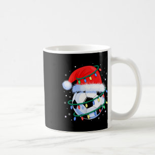 Funny Christmas Soccer Men Boys Santa Hat Xmas Tre Coffee Mug