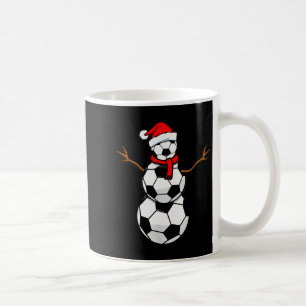 Funny Christmas Soccer Santa Snowman Coffee Mug