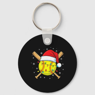 Funny Christmas Softll Santa Hat For Softll Player Key Ring