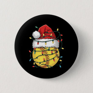 Funny Christmas Softll Santa Hat Womens Girls Xmas 6 Cm Round Badge