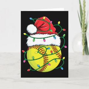 Funny Christmas Softll Santa Hat Womens Girls Xmas Card