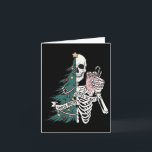 Funny Christmas Sorta Merry Sorta Scary Skeleton X Card<br><div class="desc">Funny Christmas Sorta Merry Sorta Scary Skeleton Xmas Tree</div>