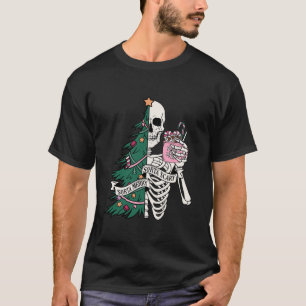 Funny Christmas Sorta Merry Sorta Scary Skeleton X T-Shirt