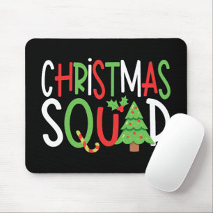 Funny Christmas Squad Family Holiday Mouse Mat