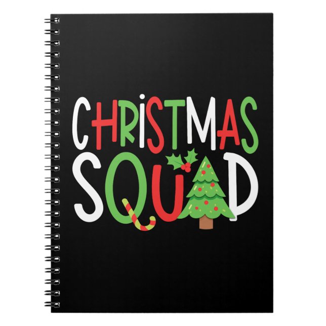 Funny Christmas Squad Family Holiday  Notebook (Front)