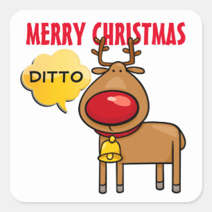 Funny Christmas Square Sticker