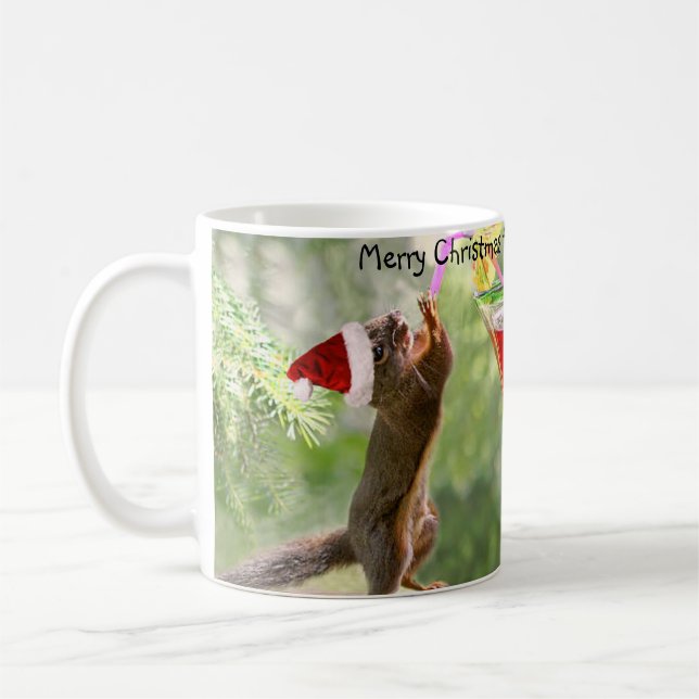 Funny Christmas Squirrel Friends Mug Customised! (Left)