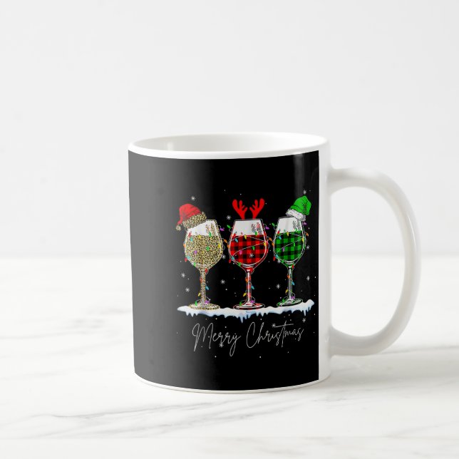 Funny Christmas Srits Gles Of Wine Xmas Holidays P Coffee Mug (Right)