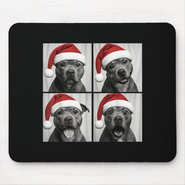 Funny Christmas Staffordshire Bull Terrier Santa P Mouse Mat (Front)