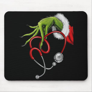 Funny Christmas Stethoscope Mouse Mat