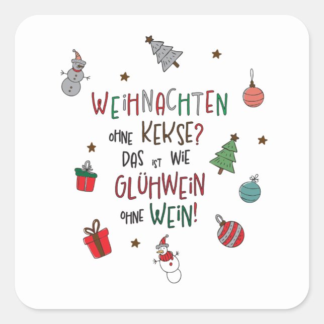 funny Christmas sticker (Front)