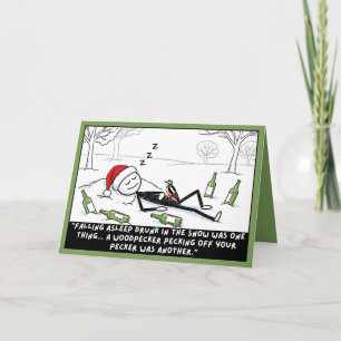 Funny Christmas Stickman Card
