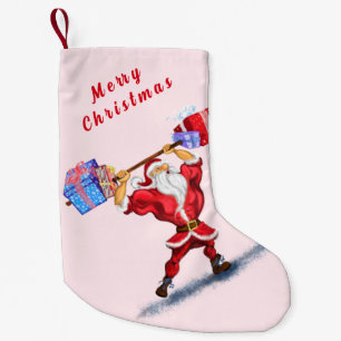 Funny Christmas Stocking Bodybuilder Santa Gift