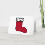 Funny Christmas Stocking Holiday Card<br><div class="desc">Funny Christmas Stocking</div>