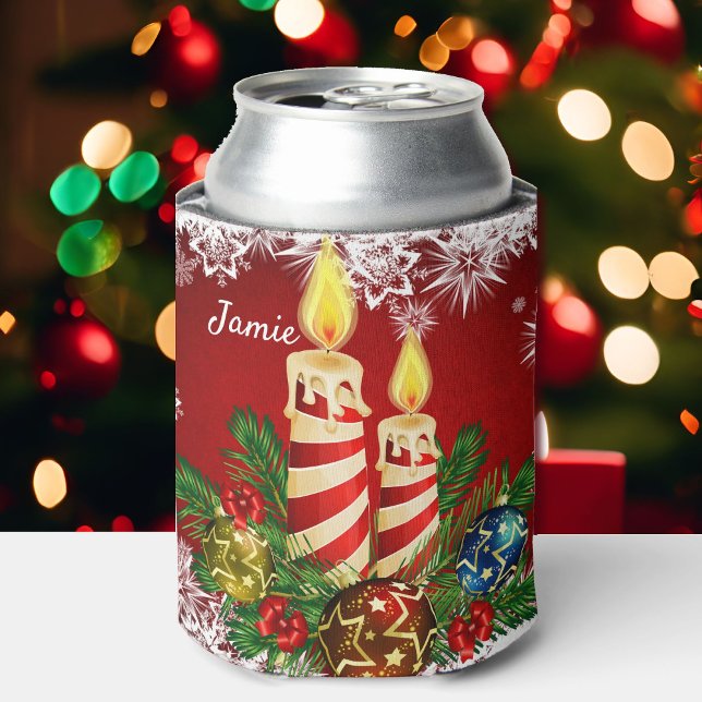 Funny Christmas Stocking Stuffer Custom NAME Beer Can Cooler (Creator Uploaded)