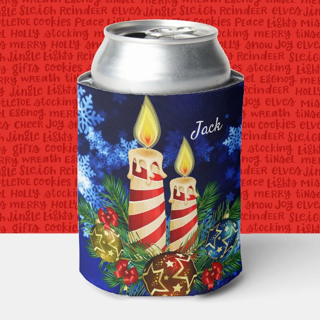 Funny Christmas Stocking Stuffer Custom NAME Beer Can Cooler (Creator Uploaded)