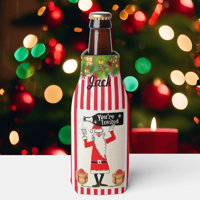 Funny Christmas Stocking Stuffer YOUR NAME Beer Bottle Cooler (Creator Uploaded)