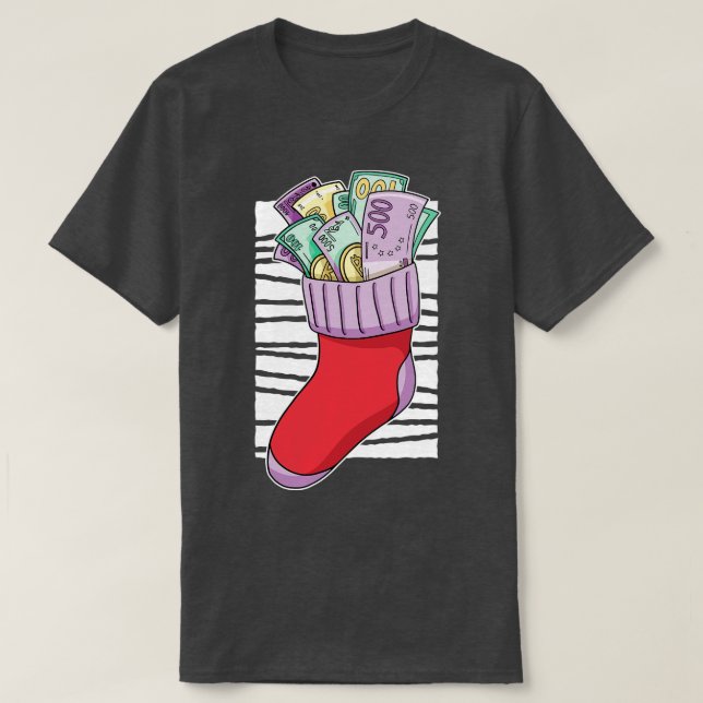 Funny Christmas Stocking Stuffing T-Shirt (Design Front)