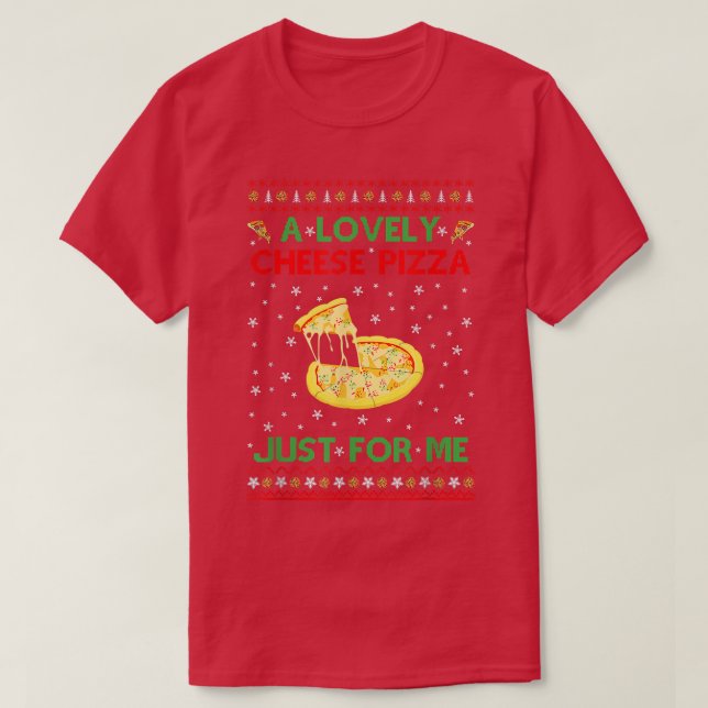 Funny Christmas Sweater A Lovely Cheese Pizza Cost (Design Front)