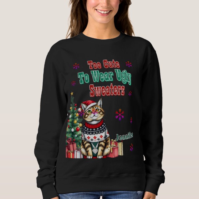 Funny Christmas sweater saying for festive cheer (Front)