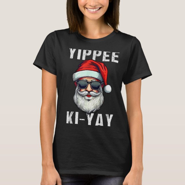 Funny Christmas Sweater Yippee-ki-yay Xmas , Uni-a (Front)