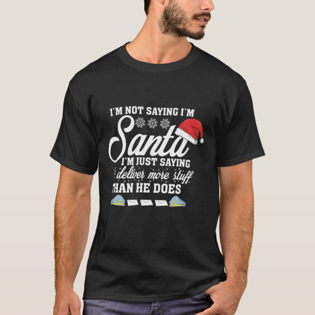 Funny Christmas T-shirt for Postal Workers and Mai (Front)