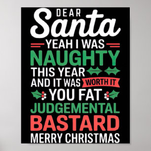Funny Christmas T Shirt  Poster