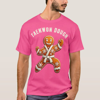 Funny Christmas Taekwondo Gingerbread Man Martial  T-Shirt