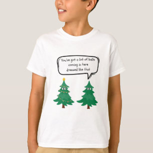 Funny Christmas Talking Christmas Trees T-Shirt