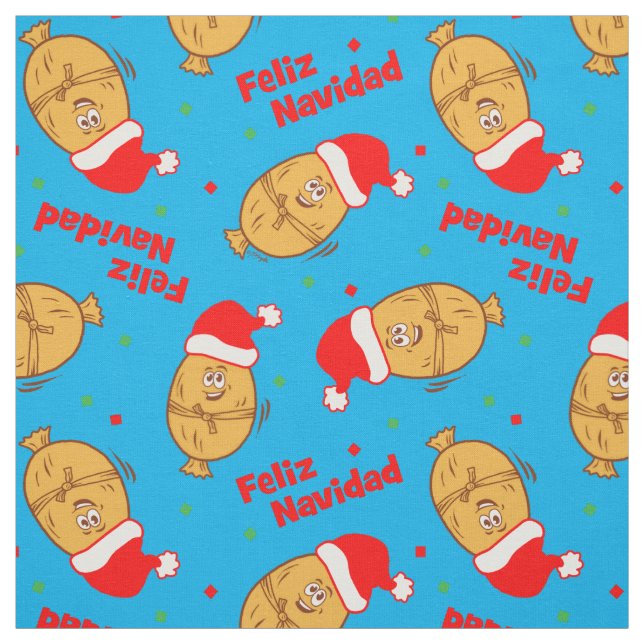 Funny Christmas Tamales Pattern Fabric (Swatch)