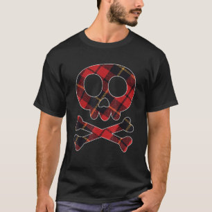 Funny Christmas Tartan Plaid Skull Crossbones T Sh T-Shirt