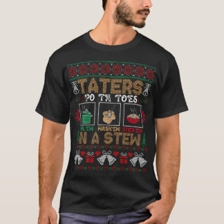 Funny Christmas Taters Potatoes Ugly Christmas T-Shirt