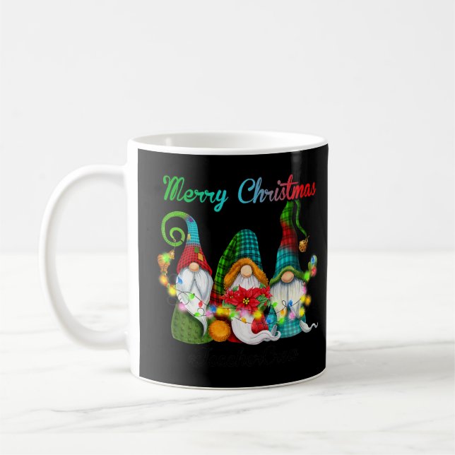 Funny Christmas Teacher Crew Gnomies Xmas Outfit T Coffee Mug (Left)