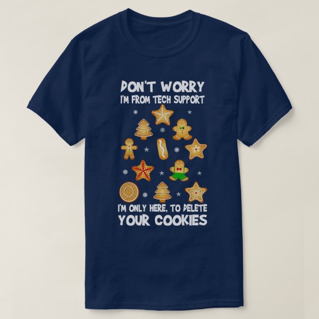 Funny Christmas Tech Support Dont Worry I M From T T-Shirt (Design Front)