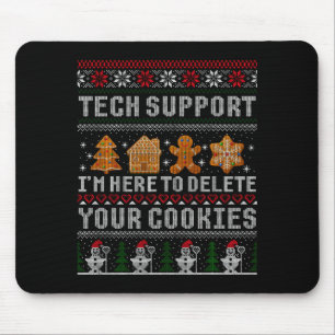 Funny Christmas Tech Suprt Computer Mouse Mat